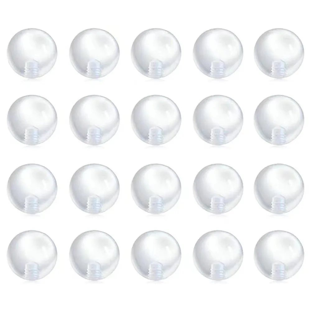 100pcs 투명 교체 예비 공 Labret 바벨 바  - Body Jewelry Replacement Ball 리뷰 및 가격