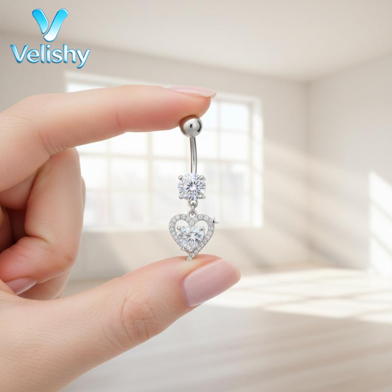수술용 강철 소재 니켈 프리 배꼽 피어싱 바벨 바디 주 - Body Jewelry Surgical Steel 리뷰 및 가격