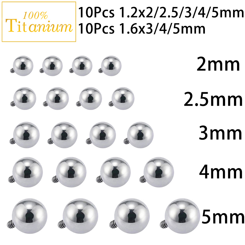 10Pc 임플란트 등급 ASTM G23 티타늄 미러 폴 - Body Jewelry Replacement Ball 리뷰 및 가격