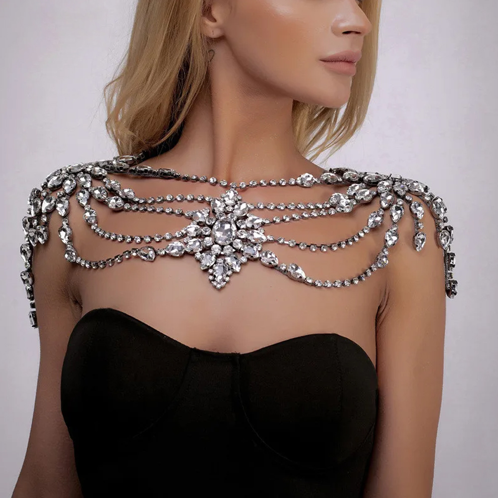 Boho 크리스탈 신부 어깨 체인 목걸이 Porm 란제 - Body Jewelry Retainers 리뷰 및 가격