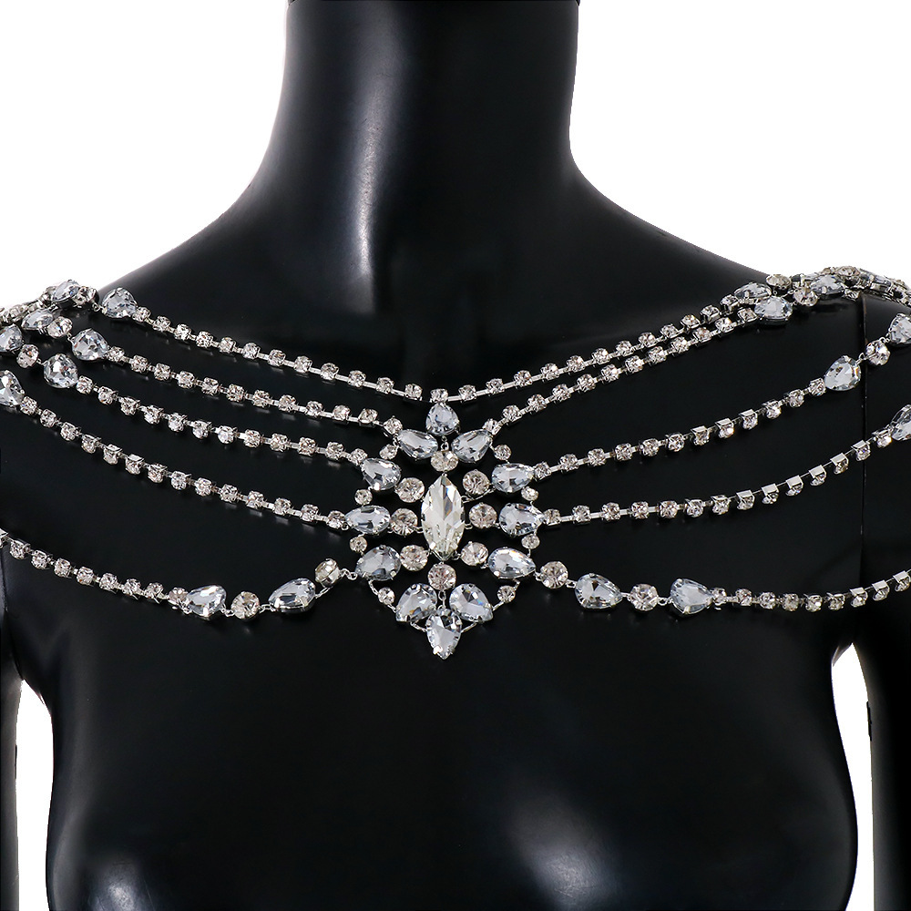 Boho 크리스탈 신부 어깨 체인 목걸이 Porm 란제 - Body Jewelry Retainers 리뷰 및 가격