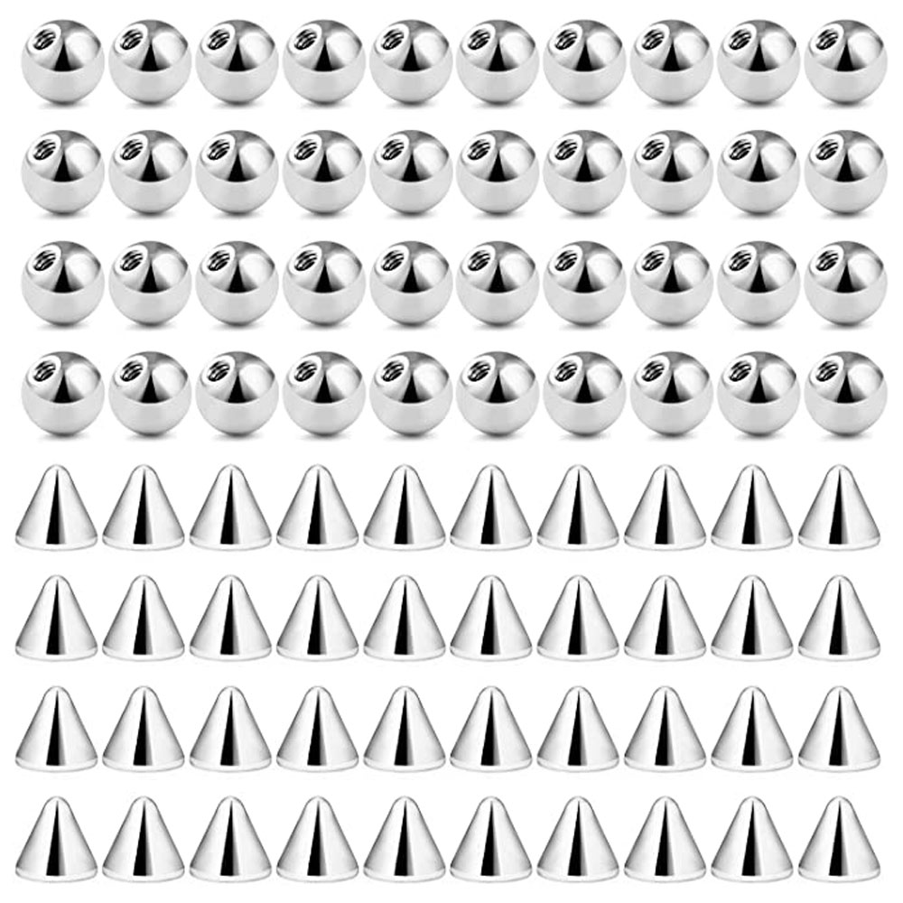 80Pcs 3-5MM 316L 외과 강철 외부 스레드  - Body Jewelry Replacement Ball 리뷰 및 가격