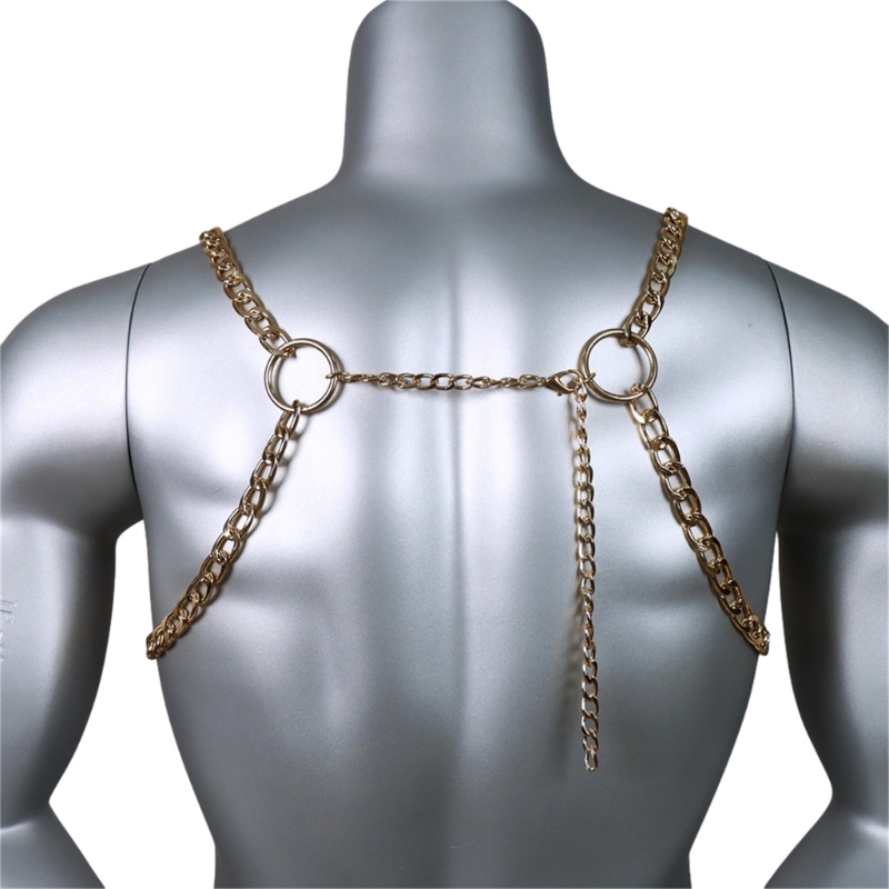 남자의 섹시한 금속 바디 가슴 체인 쥬얼리 펑크 스타일 - Body Jewelry Retainers 리뷰 및 가격