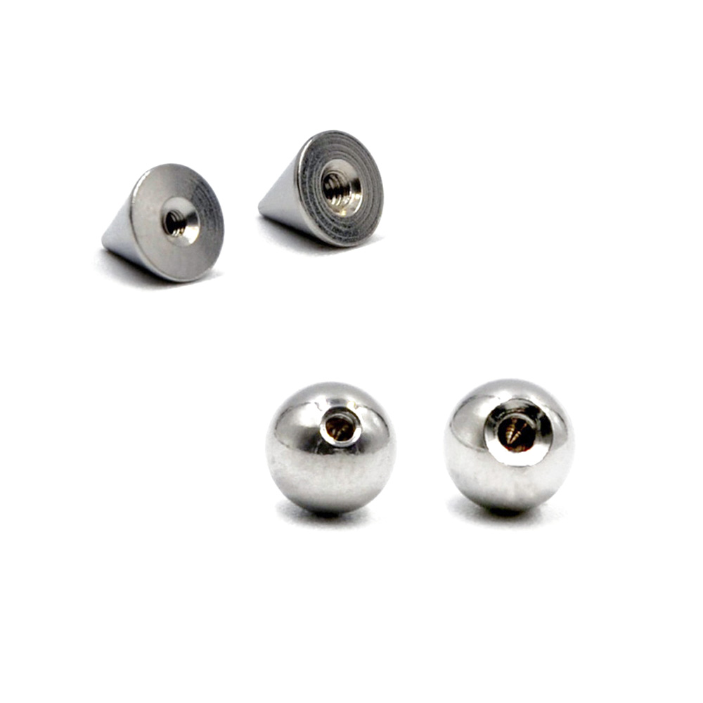 100 개/몫 스틸 14G 16G 코 피어싱 귀 스터드 - Body Jewelry Replacement Ball 리뷰 및 가격