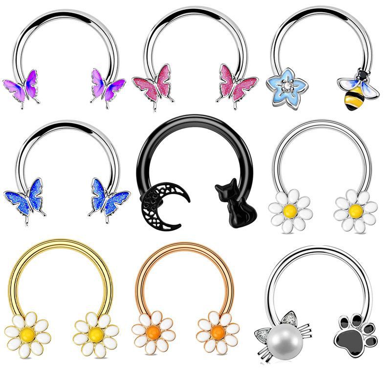 16G 셉텀 링 데이스 피어싱 주얼리 수술용 스틸 연골 - Body Jewelry Surgical Steel 리뷰 및 가격