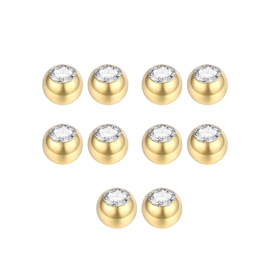 스틸 피어싱 볼 CZ Gem Labret 혀 귀 배꼽  - Body Jewelry Replacement Ball 리뷰 및 가격